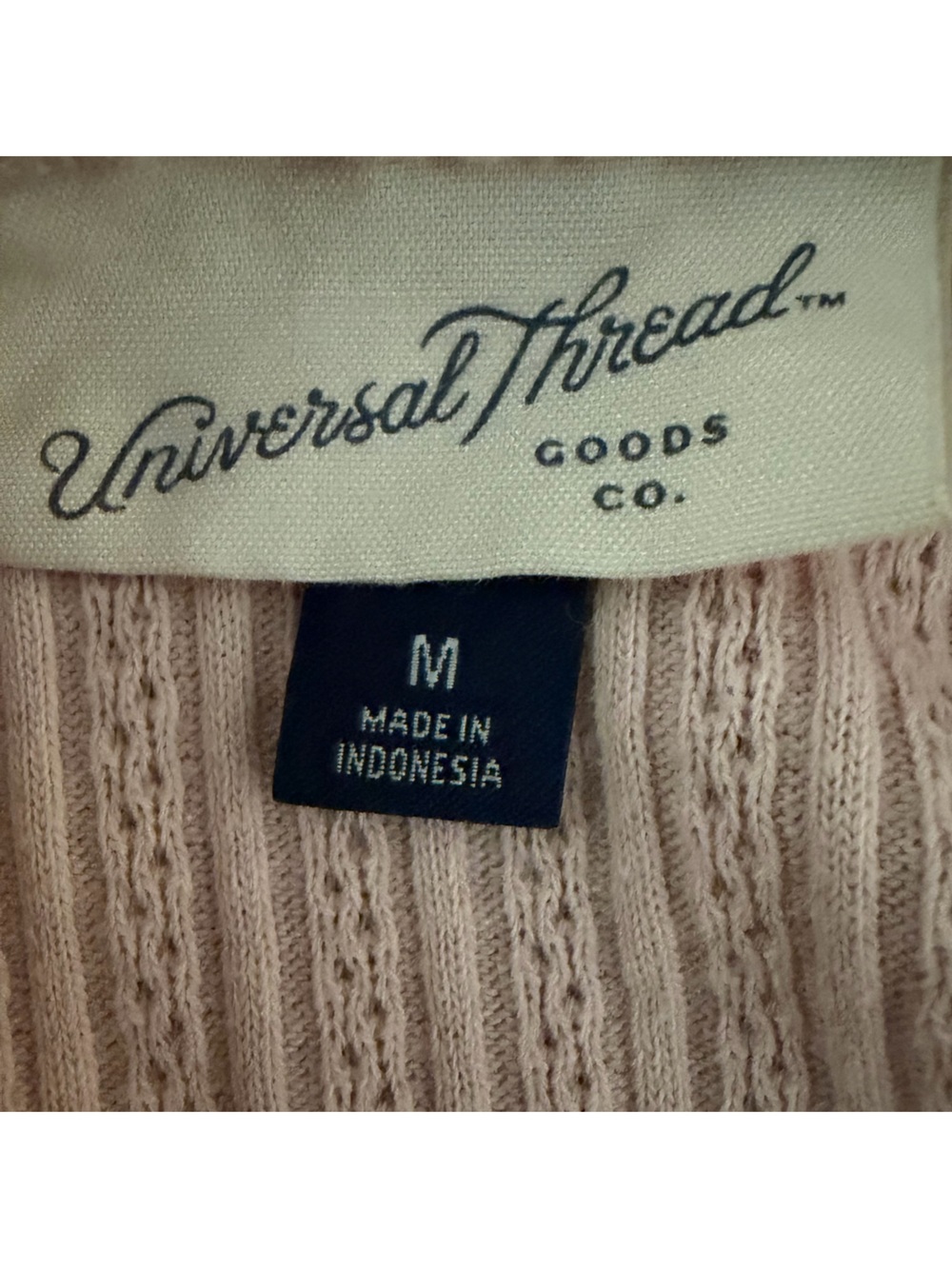 Universal Thread Women's Ribbed Button-Front Tank Top - Pink Size Medium - Picture 5 of 5